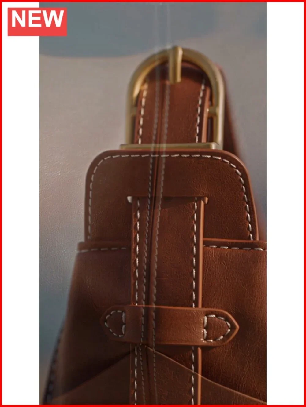 Faux Leather Hobo Bag Adjustable Strap Tote Handbag Women